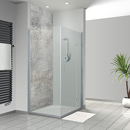 WANDFREUDE individuelle Duschrückwand Aluverbundplatte auf Maß (1 Stück - Grauer Zement - Seidenmatt) – Dusche Wandverkleidung Duschwandverkleidung Duschrückwände