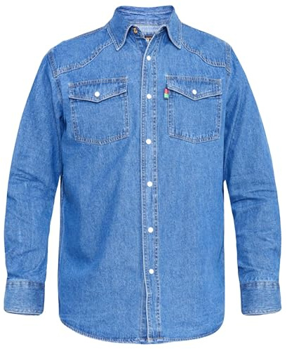 DUKE - Chemise D555 Western - Homme (4XL) (Bleu)