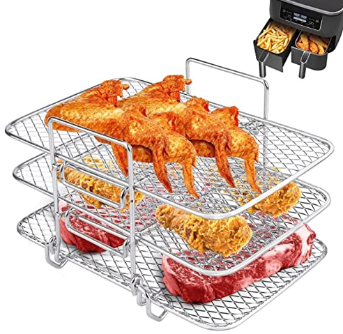 Gavigain Cooling Rack 3-Tier Folding Cooling Grid Collapsible & Stackable Wire Cake Racks for Muffin, Pizza and Grilling 19x12.5cm