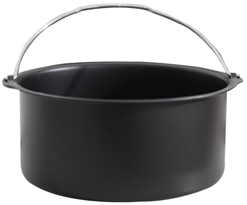 Fryer Cake Pan Air Fryer Cake Tin Egg Moulds 7inch Carbon Steel Non-stick Baking Pan with Handle Food Grade Heat Resistant Multifunctional Accessories