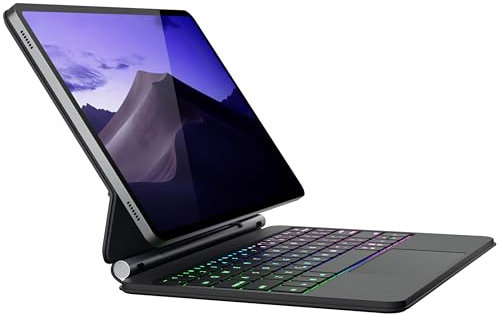 doqo Tastatur Hülle für Samsung Galaxy Tab S10 FE/S9/S9 FE/S8/S7 Tastaturhülle 11 Zoll Magnethülle mit Trackpad Bluetooth Schlanke Schu S Pen Halter Deutsches QWERTZ