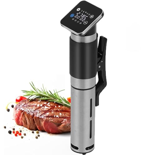 XLTEAM Sous Vide Cooker, WiFi Sous Vide Machine, 3D Circulation Heating, App Control, Temperature Control 0-90°C, IPX7 Waterproof, for Family Dinner Beef Steak