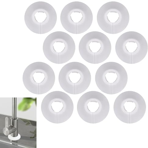 Cognitivex 12pcs Radiator Pipe Covers White Radiator Pipe Collars Radiator Pipe Covers Pipe Collars Radiator Pipe Covers White Pipe Covers for Radiator Pipes White Radiator Pipe Covers Pipe