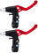 QIMEI-SHOP Manillar de Freno de Bicicleta de Aleación de Aluminio Completa Palanca de Freno para Bicicletas para Bicicletas de 22 mm Diámetro Manija 1 Par Rojo