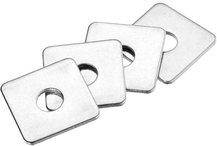 sourcing map 20 rondelle per cuscinetti a piastra quadrata M6 x 20 x 1,5 mm, in acciaio inox 304, rondelle piatte per fissaggio hardware