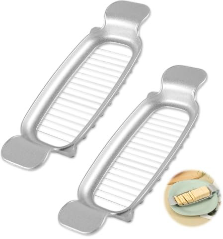 PEUTIER Lot de 2 trancheuses à fromage, en acier inoxydable, outil de coupe à fromage à main, coupe-beurre, trancheuse de cuisine pour fruits, œufs, beurre, fromage