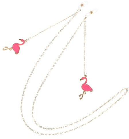 SAFIGLE 2stücke Flamingo Brillen Kette Für Partys Stylische Brillen Dekoration Und Schutz Für Sonnenbrillen Nonslip Kette Für Und Hawaiianische Feiern Als Foto