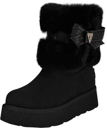 GUESS Women's Denla Ankle Boot, Black 001, 3.5 UK
