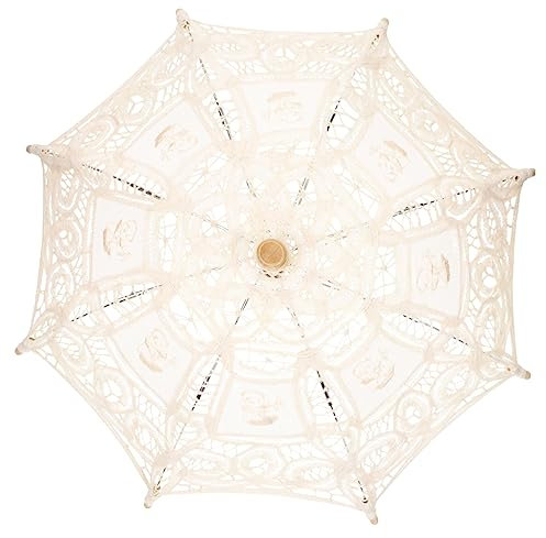 COLLBATH Spitzenschirm Für Mädchenschirm Dekorativer Schirm Hochzeitsschirm Fotografie-requisitenzubehör Tanzen Blumenmädchen