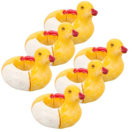 BESPORTBLE 6stücke Mini Schwimmringe Entenform Dekorative Schwimmringe Für Miniaturhäuser Partys Kleine Schwimmring Ornamente Für Sammler