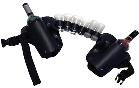 Ceinture porte-canette de bière – Étui de bière avec sangle de taille réglable | Porte-bouteille de bière en cuir, support de ceinture de bière, porte-canette, sac de taille, support de taille de