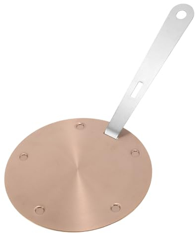 Piastra Diffusore di Calore per Induzione in Acciaio Inox | Diametro 16cm, Finitura Oro Rosa, per Mantenere gli Alimenti Tiepidi e Uso su Piano Cottura