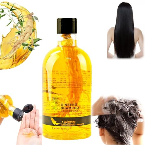 Ginseng Shampoo,Ginseng Extract Root Nourishing Shampoo for Men & Women,Restore Smooth Soft Hair (1 Pcs)