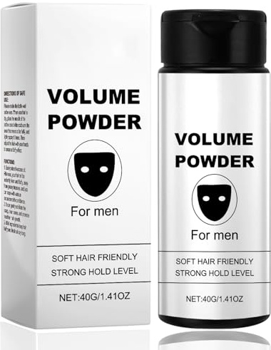 Volume Powder for Men,Texture Powder, Hair Styling Powder Men, Instantly Adds Texture & Volume, Mens Volumising Hair Products, Long-lasting Strong Hold Fluffy, for All Hair Types,40g