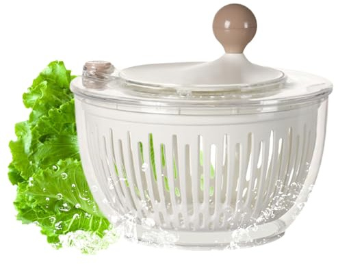 Centrifuga per insalata, piccola, 4,5 l, con base antiscivolo, facile da pulire, per conservare verdure e pasta in frigorifero