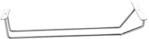 DOITOOL Soporte Colgante Para Copas De Vino Acero Inoxidable 35 Cm Plata Estante Portavasos Hogar Bar Restaurante 2 Piezas