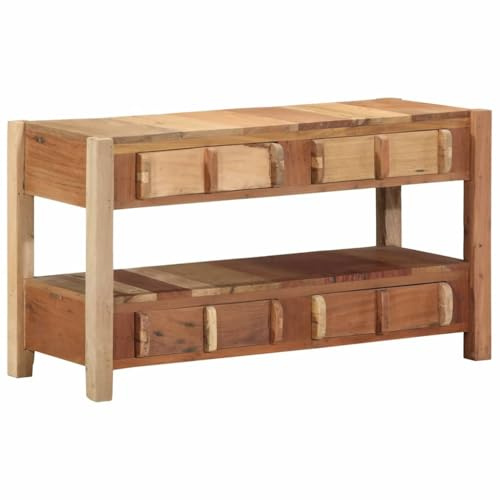 Frdhee TV Regal Fernsehkommode,TV-Schränk Braun 83 x 33 x 46 cm Massivholz Altholz,Eckkommode für Wohnzimmer,Homeoffice,Schlafzimmer