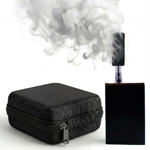 Máquina de humo de mano profesional, mini máquina de niebla portátil, salida ajustable, funcionamiento silencioso, ideal para sesiones de fotos y videos de boda (rayas negras)