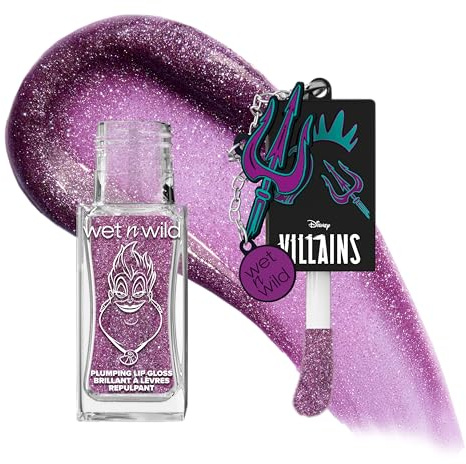 Wet n Wild x Disney Villains Pick Your Vice Lip Gloss, Volumizing Lip Tint Beerenrot mit Charm - Inspiriert von Maleficent, Totally Twisted