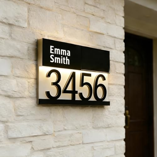 Letreros Acrílicos Personalizados Con Números Para Casas, Letreros Impermeables Personalizados Para Exteriores, Iluminan Jardines, Calles Y Patios Por La Noche