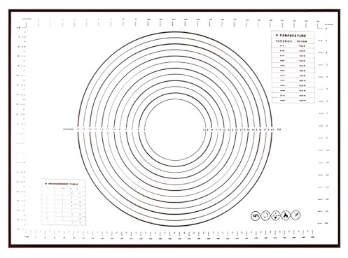 Tappetini stendipasta Tappetino da forno in silicone nero, tappetino for impastare, for torte, griglia cucina, gadget antiaderenti, teglie, for pasticceria(50x70cm Black)