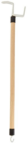 Sammons Preston Deluxe Dressing Stick, 26 Long, Lacquered Wood with Reinforced Hook at End, 5/8 Diameter, Adaptive Dressing Aid Limits Bending & Reaching, Putting On & Pulling Off Clothing Made Easy