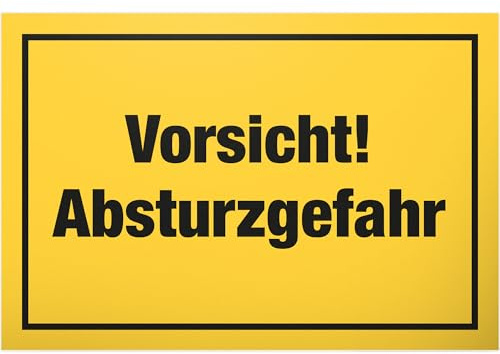 Vorsicht Abfall Risk (Alcohol), Plastic Sign with Saying – Funny Gift for Him, Gift Idea Birthday Gift Men / Boys, Party Decoration Accessories, Joke Item JGA Accessory Photo Box
