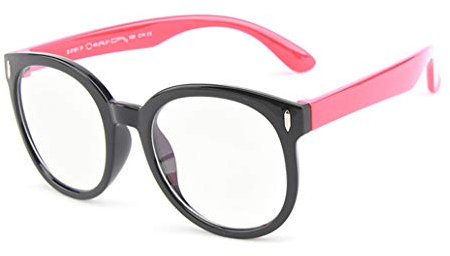 Kinderbrillen Anti Blaulicht Brille biegsam schick Gestell Rahmen Fassung klar, eckig Gläser für Mädchen Jungen