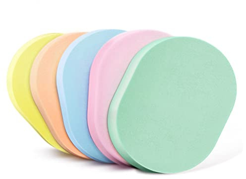 AKOAK 4 Pieces Color Facial Cleansing Sponge, Wet Soft Powder Puff, Reusable Facial Sponge for Daily Cleansing and Gentle Exfoliation, Makeup Remover, Face Wash, Makeup and Dead Skin