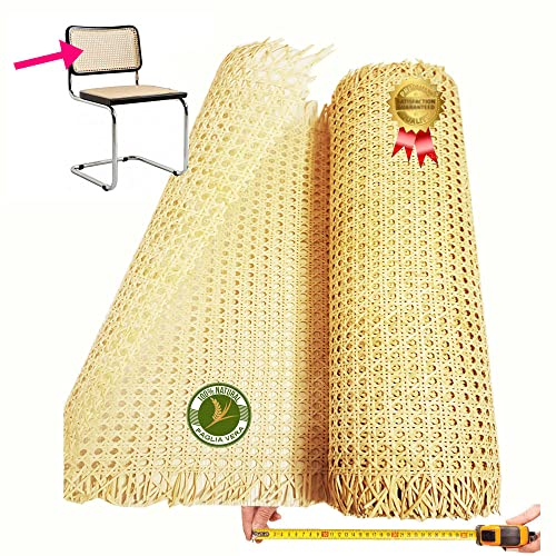 FacilCasa - Rollo de Rejilla Mimbre 100% Natural Primera Calidad, Ideal para restauración de sillas o decoración de Muebles y armarios, Muy elástica, Tejida a Mano cm 46 x 25