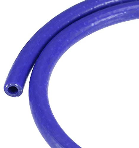 sourcing map Silicone Vacuum Tubing Heater Hose 6mm ID 2m 101psi 392F Blue Reinforced High Temperature for Engine
