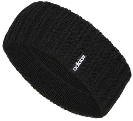 adidas Women's Linear Knit Headband, Black F22, One Size
