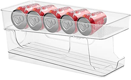 Dispensador de latas rodantes, Organizador de latas de Cerveza para Nevera, Organizador de dispensador de latas para Nevera, dispensador de latas de refresco para Nevera, Cocina, Armario, despensa,