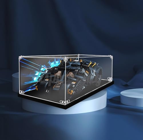 Acrylvitrine für LEGO Batman Batmobile Tumbler 76240 (Lego-Set ist nicht im Lieferumfang enthalten) (mit Hintergrund)