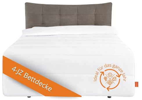 sleepling Energiespardecke, 4JZ Bettdecke 135x200, 4-Jahreszeitendecke | 2 teilig inkl. Ganzjahresdecke 135x200cm + Sommerdecke 135 x 200, 100% Mikrofaser, OEKO-TEX, 60 Grad waschbar, Made in EU