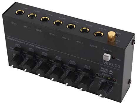 Mini mixer stereo, mixer 6 canali in metallo a basso rumore da 100 a 240 V per palco(#1)
