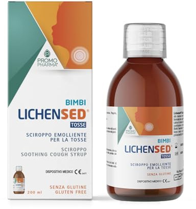 Lichensed Jarabe Niños - Producto sanitario Jarabe emoliente para aliviar la tos, la irritación y el ardor de garganta - Botella de 200 ml