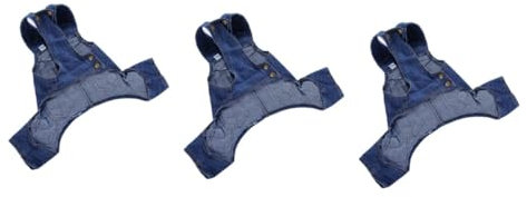 ABOOFAN 3stücke Adorable Dog Clothes Denim Overalls Für Kleine Hunde Und Für Outdoor-aktivitäten Und Besondere Anlässe XXL