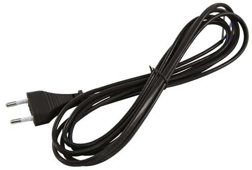 Euro-Netzkabel, 2,5 Meter, 2x0,75 mm², Weiß - Zuverlässige und effiziente Stromversorgung für elektronische Geräte