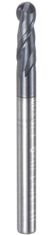 QUARKZMAN Fresa Sfera Fresatrice CNC, Raggio 1/16 1/8 Gambo Carburo Tungsteno Rivestito Altin, Spirale 2 Taglienti, Utensile Fresatura, Diametro 1/8 Lunghezza Totale 1-1/2