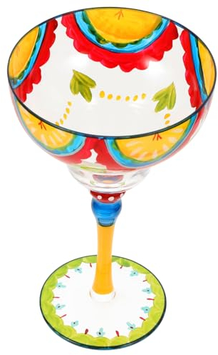 Hoement Bicchiere Da Margarita in Dipinto Decorazione Da Tavolo Set Di Bicchieri Per Cocktail Vino Frutta