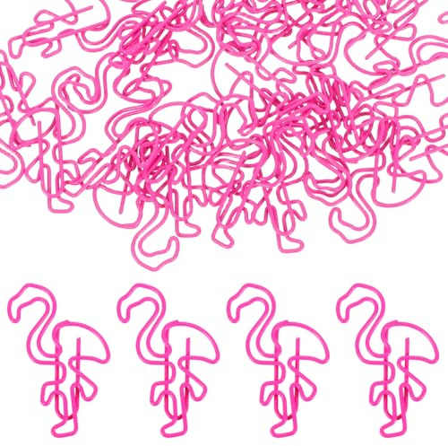 Lurrose 30 Stück Flamingo Büroklammern Metall Dekorative Büroklammern Als Lesezeichen Für Planer Ordner Notizen Schul- Und Bürobedarf Wiederverwendbar