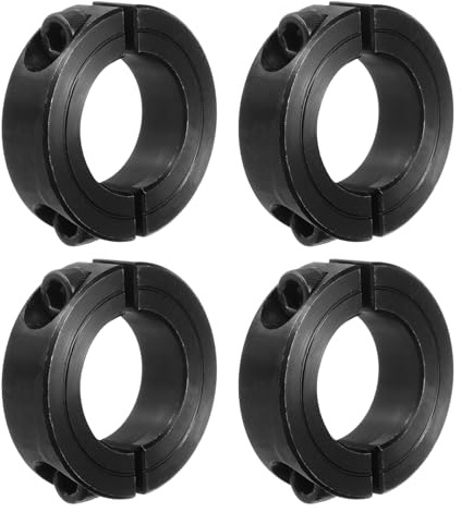 QUARKZMAN Vågring 1 tum hål dubbel delad kolstål klämring vågringar med gängstift svart 4-pack