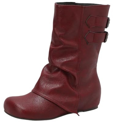 ZaKoonaC Women's Mid-Calf Boots Side Zip | 3.5cm Heel & Faux Fur Lining | Slip-Resistant Sole | Buckle Detail | All-Season Wear