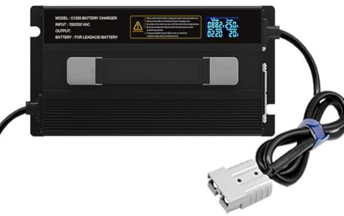 HYDTGZ Chargeur de Batterie Automatique pour Chariot Élévateur avec Prise Anderson 50 A et Écran LCD, Compatible avec Transpalettes, Autolaveuses et Voiturettes de Golf,72v 12a