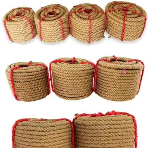 XINCXIN Corda di Iuta, spago, 4 mm, 5, 6, 8, 10 x 100 m, sisal, Canapa, Decorazione for Gatti, Animali Domestici, tiragraffi, Artistica for la casa(10mmx100m)