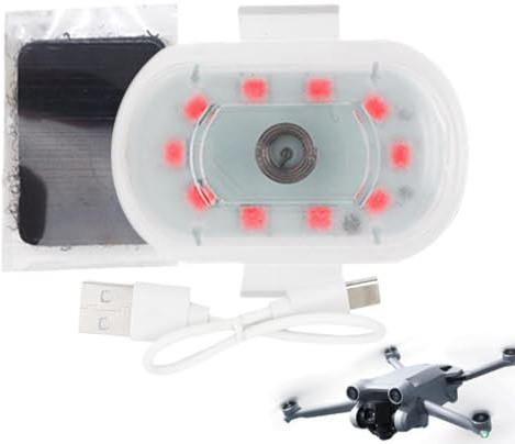 Biniveil Feu Clignotant,Lampe LED 7 Couleurs Sans Fil,Petits Feux d'Avertissement Rechargeables pour Voiture | pour Camion Auto Véhicule Berline Pick-up Scooter SUV Vélo Conduite de Nuit Vol de Drone