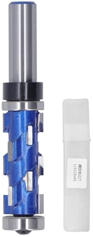 Broca de fresado en espiral, 1/2 x 19 x 45 mm, cortador de vástago redondo de doble rodamiento para carpintería, broca de corte con punta de corte suave para madera contrachapada MDF, madera dura