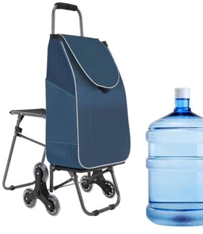Carrello Saliscale Carrello Pieghevole a 3 Ruote Impermeabile Portatile