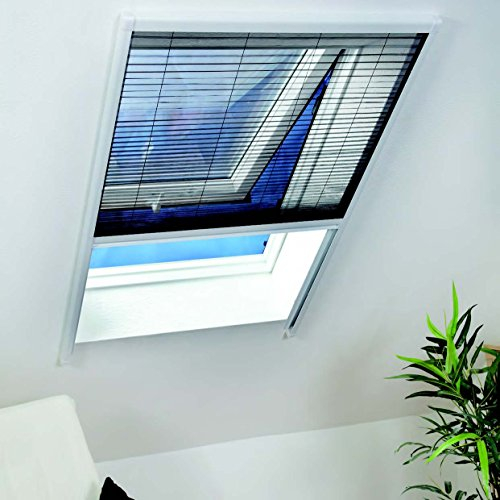 Insektenschutz & Fliegengitter Dachfenster Plissee-160x180cm-weiss